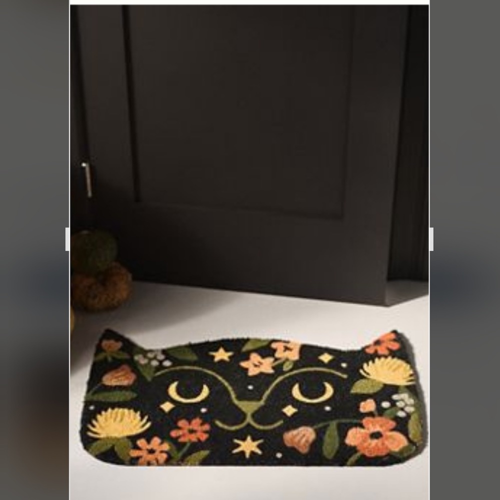 Anthropologie NWT adorable black cat doormat sold out & top rated @anthro